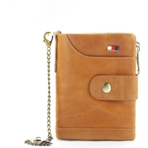 Mens Business Leather Bi-Fold Wallet Brand Luxury Short Slim Mens Wallet Money Credit Card Thin