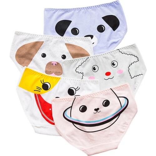 Cartoon Animal Girl Students Soft Elastic Breathable Briefs Underpants Panties