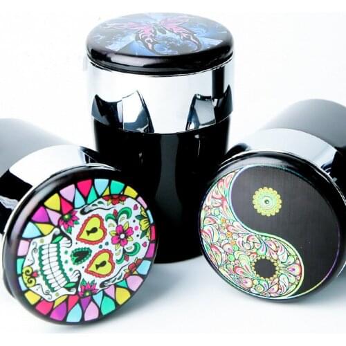 LED Light Car Ashtray Cigar Ash Tray Cigarette Holder Skull Rainbow Butterfly Printing Pattern Storage Cup Interior Accessories