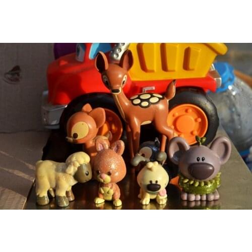 Christmas gift small cute deer bambi squirrel animal dog toy for girl flash powder