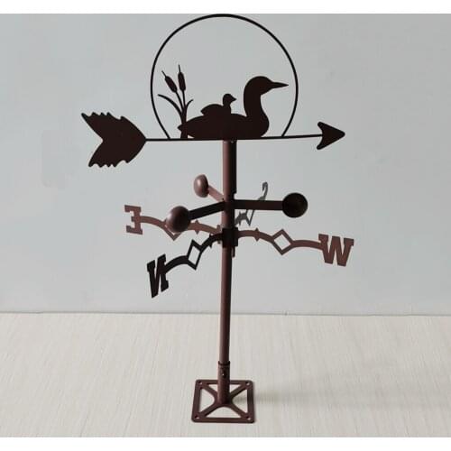 Stainless Steel Weathervane Ducks Ornament, Garden Stake Weather Vane Professional Measuring Tool Garden Yard Roof Lawn Mount
