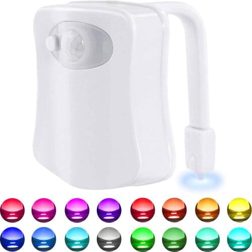 Smart Toilet Night Light PIR Motion Activated 16 Color Waterproof Changing Led Lamp Dimmer Luminaria Sensor Toilet Bowl Ligting