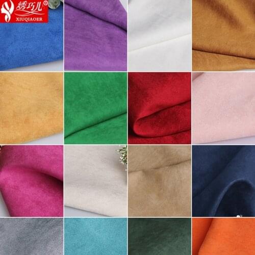 Encrypted Suede Fabric for Jacket Sofa Cover Pillowcase Bag Skirt Dress Diy Sewing Velvet Cloth Plain Black White Blue 50X150cm