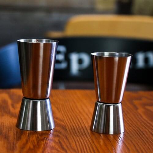 1Pc 15/30ml or 25/50ml Stainless Steel Cocktail Shaker Measure Cup Dual Shot Drink Spirit Measure Jigger Kitchen Gadgets Dropshi
