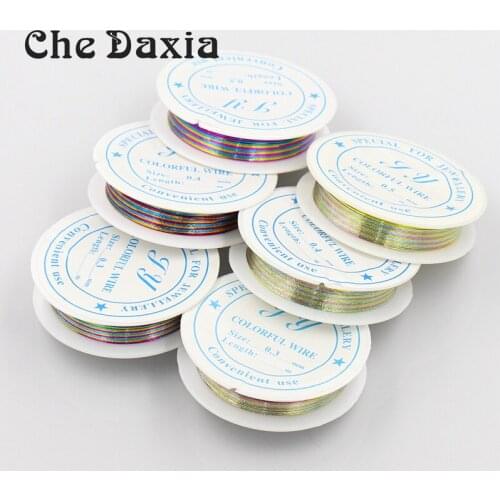 10 pieces/Lot 0.3mm/0.4mm/0.5mm Diameter multicolor Paper wrapped iron Wire,for Bead string DIY Metal crafts wire accessories