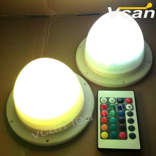 6PCS DHL Free Shipping Super Bright 2016 LED RGB Battery Rechargeable Color Changing Light