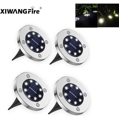 8 LED Solar Ground Lights New 12Pack Solar Garden LightsWaterproof Light Underground Sensing Landscape Lights for Lawn Pathway