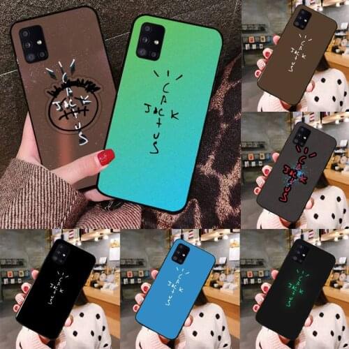 Cactus jack letter words Phone Case black For Samsung galaxy S 21 20 10 8 A 51 71 50 21s 70 40 20 20e note 10 plus Ultra 5g fe