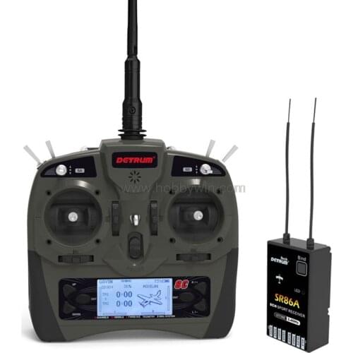 Detrum GAVIN-8C 8CH Transmitter with Istone SR86A Receiver for RC Model Airplane Helicopter Multicopter FPV Drone