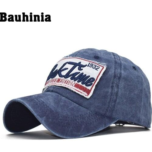 Bauhinia Cotton Baseball Cap European unisex letter embroidery Fashion Trucker Vintage Hat Cap