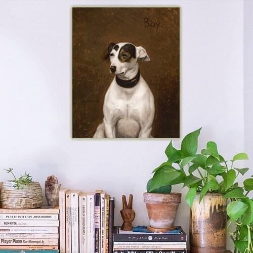 Study of a Dog by Jean Leon Gerome Canvas Art Oil Decorative Painting Aesthetic Picture Wall Decor Home Living Room Decoration