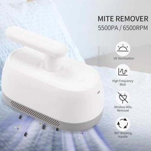 Mites Remover Instrument Handheld Mites Vacuum Cleaner 5500Pa Strong Suction Mites-killing Collector UV Sterilization For Bed