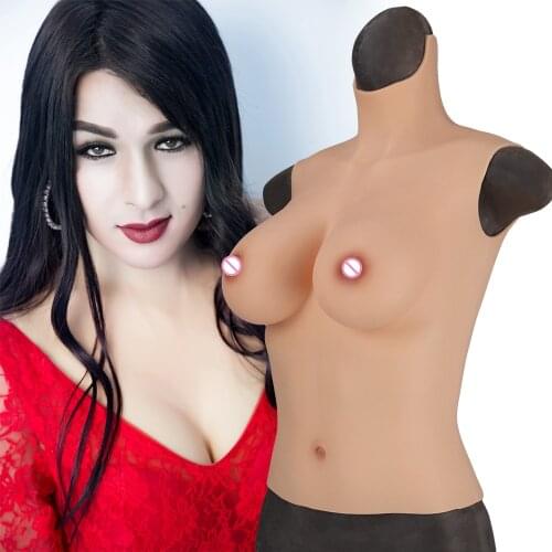 6th Upgrade Artificial Big Tits Silicone C D E Cup Breast Forms Fake Boobs Enhancer For Transgender Drag Queen Crossdresser