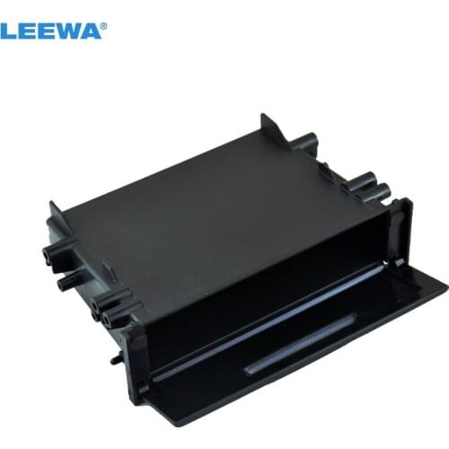 LEEWA 5pcs 1DIN Car Stereo Refitting Dashboard Installation Trim Fascia Storage Box Spacer With Lid For Toyota #CA1497