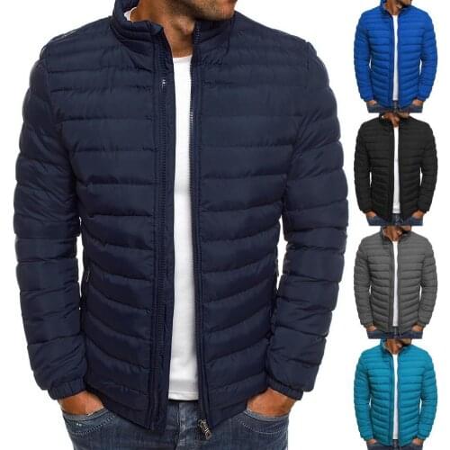 Coat Men Coat Jacket mens down jacket casual warm down coats Stand Collar Autumn Winter Zipper Pockets Parka Jacket Streetwear