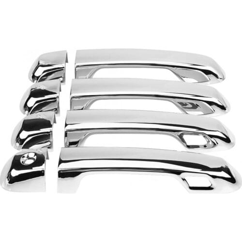 8 pcs Car Chromium Electroplating Door Handle Cover Trim for Toyota Land Cruiser Prado 2010 2011 2012 2013 2014 2015 2016-2018