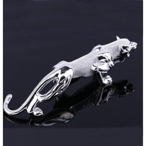 NEW GOLD PLATING LEOPARD SCULPTURE RHINESTONE PANTHER ANIMAL STATUE ARTS COLOPHONY CRAFTS HOME AND CAR DASHBOARD ORNAMENT L3178