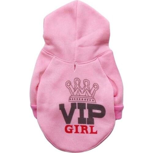 PUOUPUOU Cute Letter Dog Clothes Winter Dog Pet Clothes Pink Hoodies Sweatshirt for Small Medium Dogs Ropa Para Perros XS-XXL