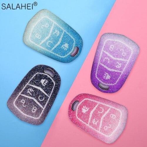 Plastic Car Key Case Full Cover For Cadillac Escalade CTS XTS ATS ATS-L XLS SRX 2015 4/5/6 Button 28T CTS-V XT5 CT6 Accessories