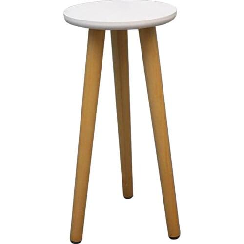 Flower Stand Small Round Side Table Indoor Landing Wood Home Interior Durable Simple And Modern Style Tall Plant Holder