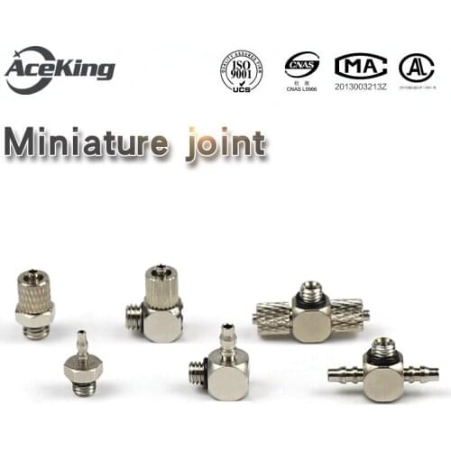 Straight curved pagoda miniature air compressor quick screw iron quick twist assembly joint m-5alu-6-m5 m-3au-4-m5 3-m3 3-m5 2-m