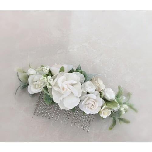 Free Shipping White Ivory Flower Girl Comb