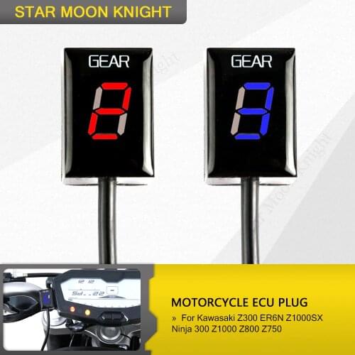 SMOK Motorcycle Ecu Direct Mount 1-6 Speed Gear Display Indicator For Kawasaki Z300 ER6N Z1000SX Ninja 300 Z1000 Z800 Z750