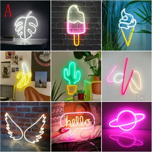 LED Neon Sign 13-18inch Large Neon Signs LED Light With Acrylic Back For Bar Store Beer KTV Club Party Art Wall Decoration D35