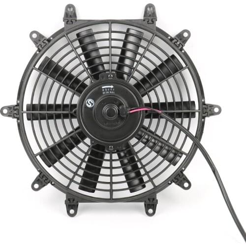 Universal 12V/24V Electric Cooling Fan 12 inch Radiator Fan for Car Street Rod Muscle Car A/C System Air Conditioning Condenser