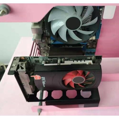 DIY Metal Graphics Card Bracket Riser Fixed Vertical ATX Case PCI-E 16x x16 Internal Brackets Holder Stent Stand