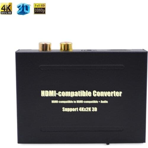 2160P HD 4Kx2K 3D Two-Way HDMI2HDMI-compatible Video Extractor Optical SPDIF,Remove HDCP KEY Agreement Audio Converter Separator