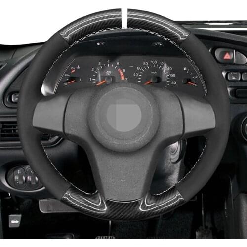 Suede Black Steering Wheel Cover For Chevrolet Niva 3-Spoke Lada Niva Opel Vauxhall Corsa D 2006-2014