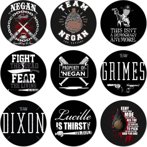 The Walking Dead Camiseta Icons Pins Badge Decoration Brooches Metal Badges For Clothes Backpack Decoration