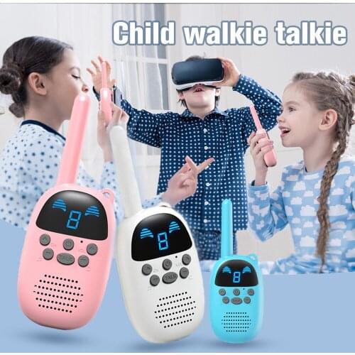 1 pair Mini Two Way Radio Kids Walkie Talkie Parent-Child Wireless Call Interactive Toy Gifts Childrens Outdoor 1-3KM Walkie