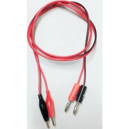 2 Pair Alligator Testing Cord Lead Clip to Banana Plug for Multimeter Test