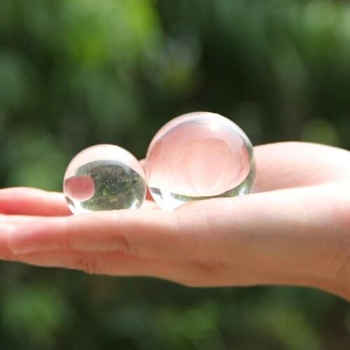 3/4cm Clear Crystal Glass Ball Lens Sphere Photography Props Globe Fengshui Crafts Home Decorative Ornaments Figurines Miniature