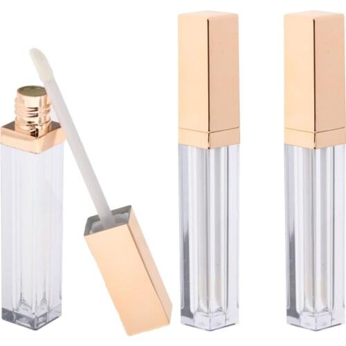3 Pieces 4ml Mini Lip Gloss Tubes, Refillable Empty Lip Balm Containers DIY Tube With Lid for Lipsticks Samples Storage