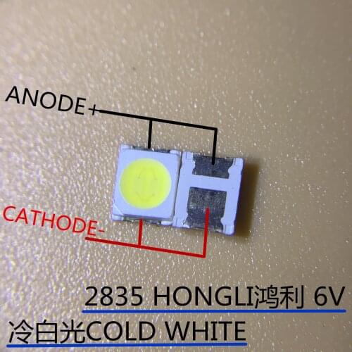 500PCS HONGLI TRONIC LED Backlight 1210 3528 2835 1W 6V 111LM Cool white LCD Backlight for TV TV Application