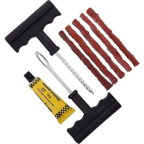 6Pcs/Set Professional Car Tubeless Tire Repair Plugs Kit Bike Auto Tubeless Tire Tyre Puncture Plug Repair Tool Car Accessories