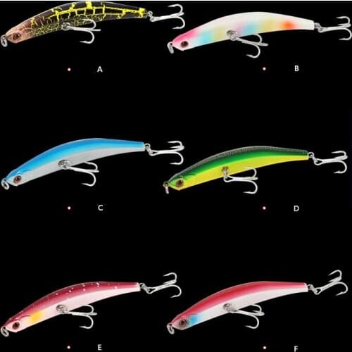 6pcs/lot 8.7cm/8g Bent Pencil Fishing Lure 3D Eyes Minnow Wobblers Floating Artificial Hard Baits Bass Fishing Tackle YE93
