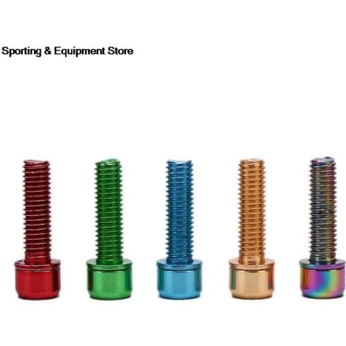 6Pcs Bicycle Handlebar Stem Screw M5x18mm Aluminum Alloy Bolt Fixed Gear MTB