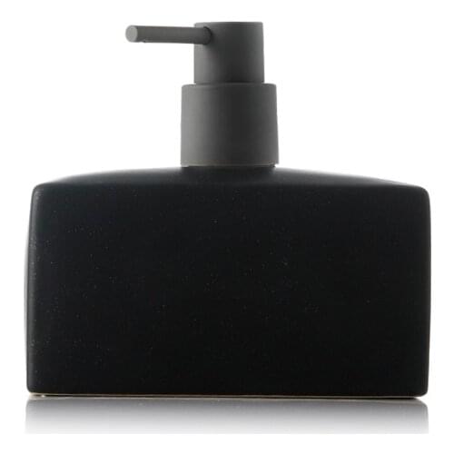 Bathroom Accessories Art Square Box Ceramic Soap Dispenser Empty Refillable Lotion Bottle Shampoo Gel Hand Sanitizer Container