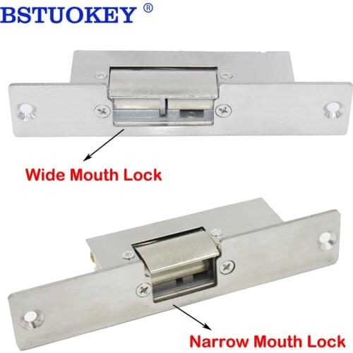 Electric Strike Lock Narrow Wide Type Electric Door Lock Wood Metal Door NO NC Mode Fail Secure Fail Safe DC 12V Access control