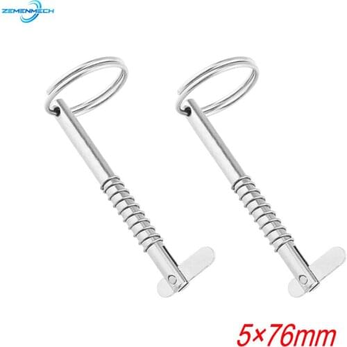 2PC 5mm Stainless Steel 316 Quick Release Pin for Boat Bimini Top Deck Hinge Marine Hardware Boat Accessories Kayak Shipbuilding