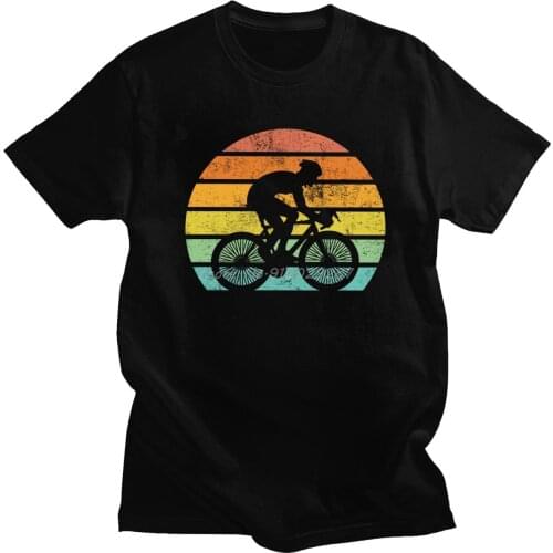 Retro Vintage Mountain Biking Tshirt Men Short Sleeved Summer MTB Tee Tops Bike Bicycle Ride T-Shirt Cotton T Shirts Gift
