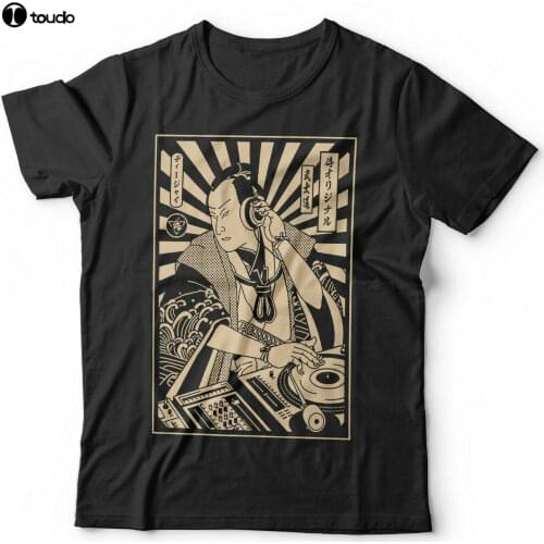 Samurai DJ Tshirt Unisex & Kids - Japanese, Retro, Vintage, Music, Turntable