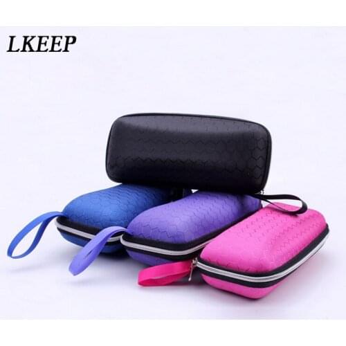 Glasses Storage Box With Lanyard Zipper Eyewear Cases Cover Sunglasses Case For Women Eyeglass Cases Travel Packing Organizers