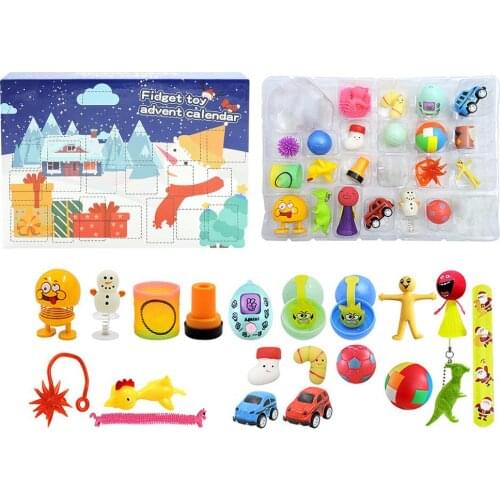 3 Style Fidgets Toy 24 Days Countdown Advent Calendar Pack Anti Stress Toys Blind Box Educational Toys For Adults Kids Xmas Gift