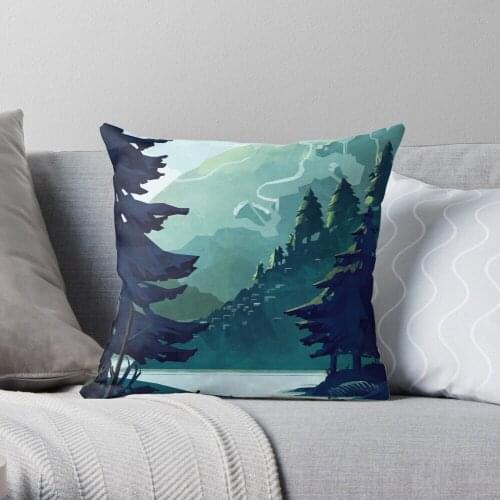 Canadian Mountain Throw Pillow Cushion Cover Polyester throw pillows case on sofa home living room car seat decor 45x45cm