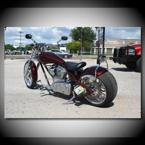 BIG DOG PITBULL Custom Chopper hot rod Motorbike Picture Wall Art Posters Canvas Print Modern Painting for Home Decor